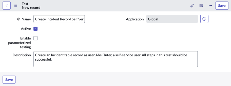 Creating Tests and Adding Test Steps | ServiceNow Developers