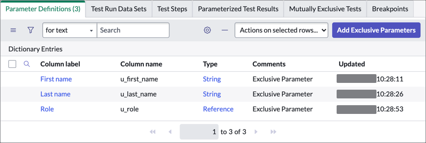 Exercise: Create Parameterized Tests | ServiceNow Developers