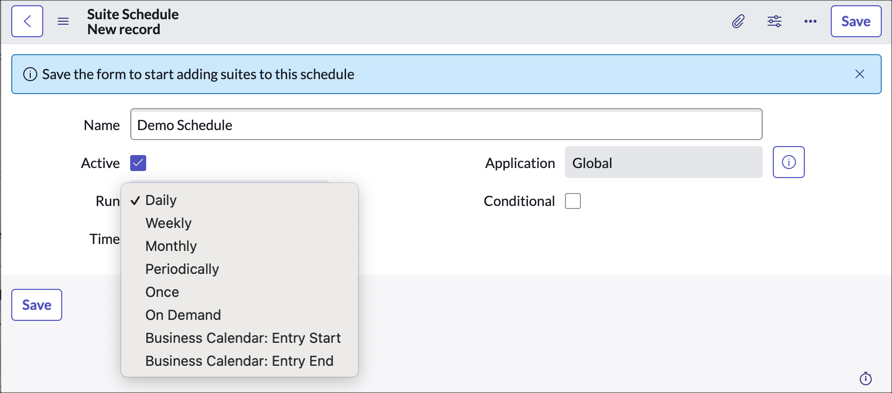 Create a Schedule | ServiceNow Developers