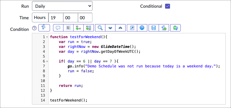 Create a Schedule | ServiceNow Developers
