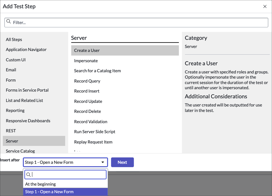 Creating Tests and Adding Test Steps ServiceNow Developers