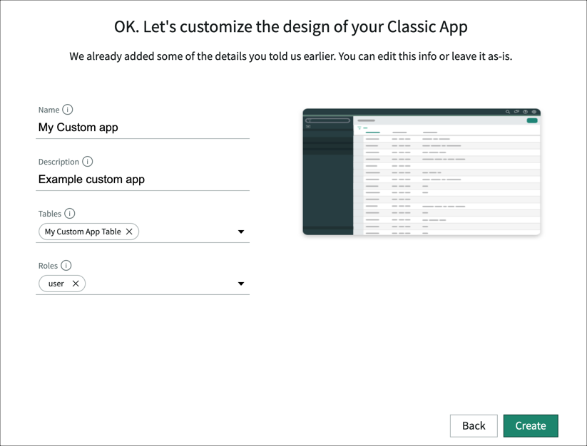 Guided app creator design pane servicenow developers