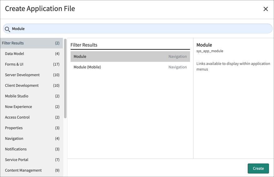 2 Module Created Creating and Configuring Modules | ServiceNow Developers
