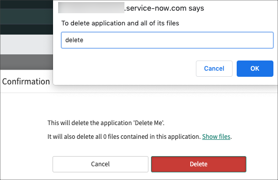 Exercise Create The Delete Me Application ServiceNow Developers