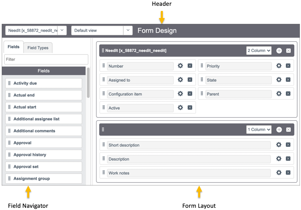 Form Designer ServiceNow Developers