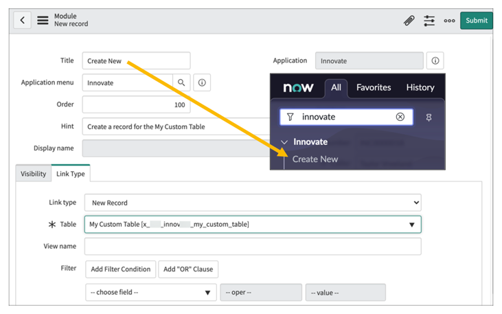 Creating and Configuring Modules | ServiceNow Developer