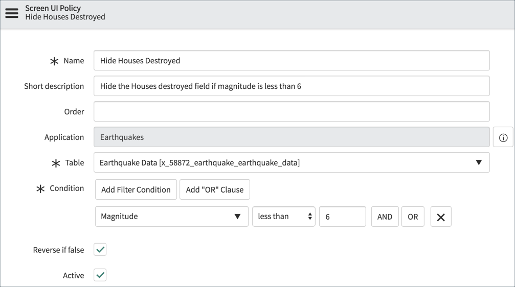 Screen UI Policies ServiceNow Developers