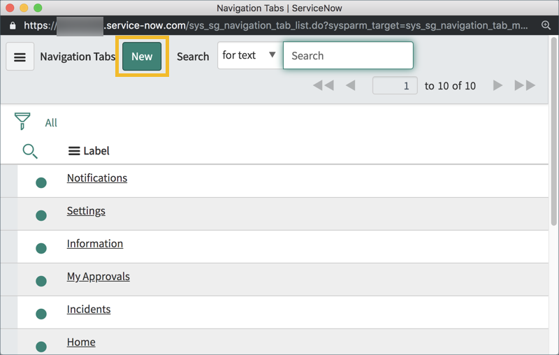 Navigation Bar ServiceNow Developers