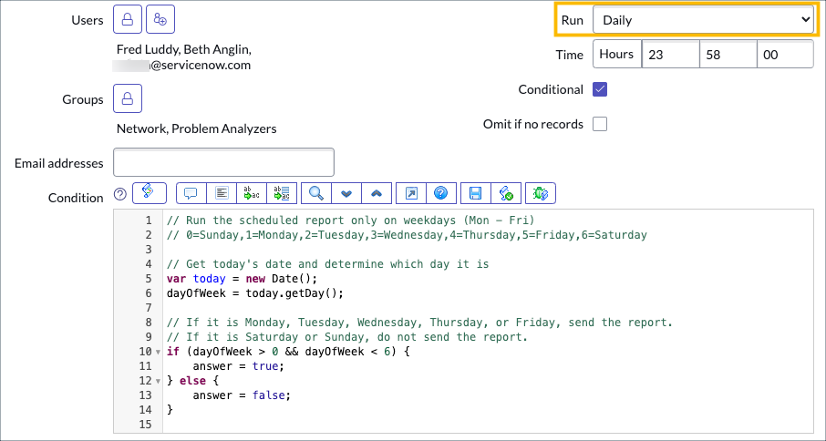 scheduled-reports-condition-script-servicenow-developers