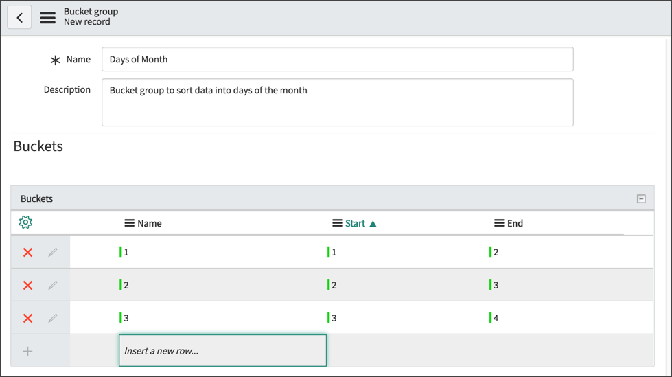 Creating Bucket Groups (Optional) ServiceNow Developers