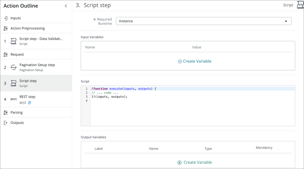 Request: Script Step | ServiceNow Developers