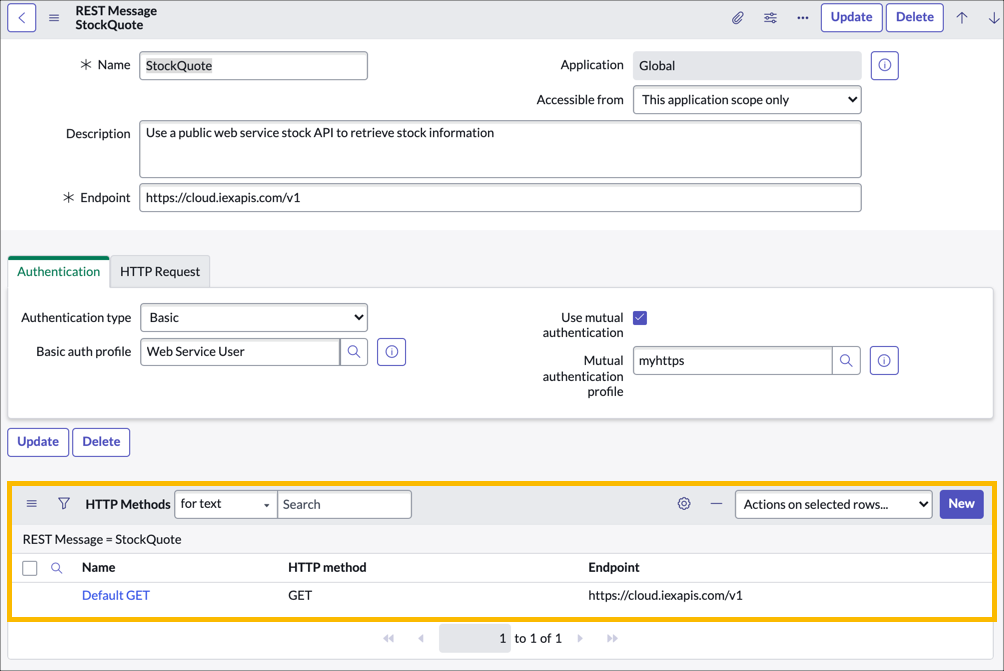 HTTP Methods | ServiceNow Developers