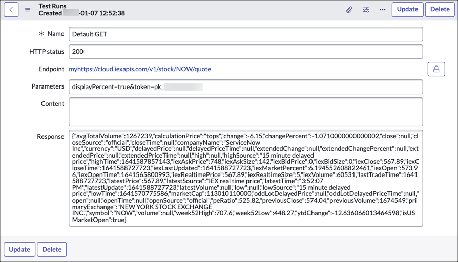 Testing HTTP Methods | ServiceNow Developers