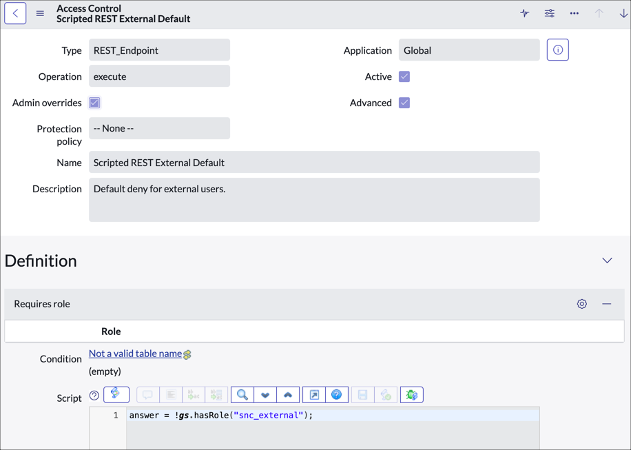 Security, Content Negotiation, and Documentation | ServiceNow Developers