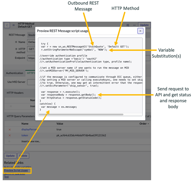 Preview Script Usage ServiceNow Developers