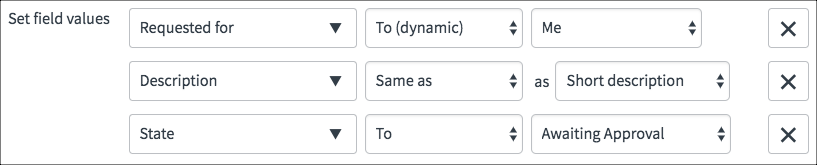 Set field value options