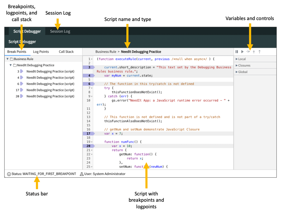 script debugger