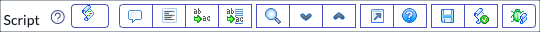 The Script Editor toolbar.