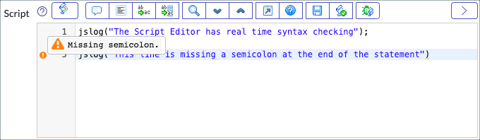 Hover over a warning or error indicator to see more information.