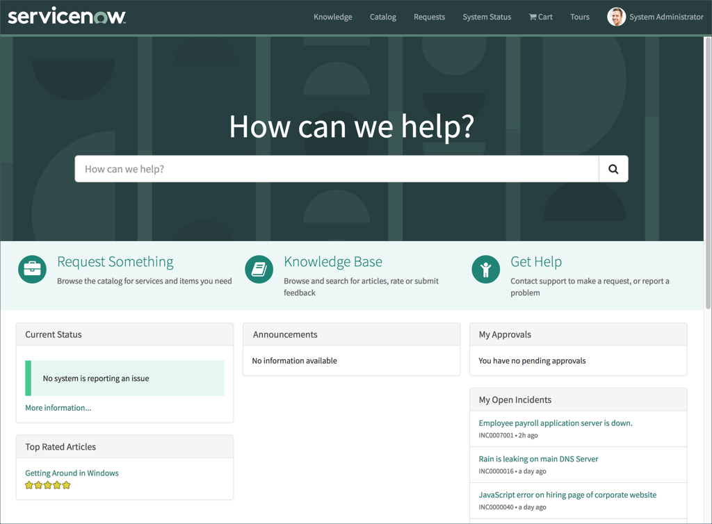 Portal Pages | ServiceNow Developers