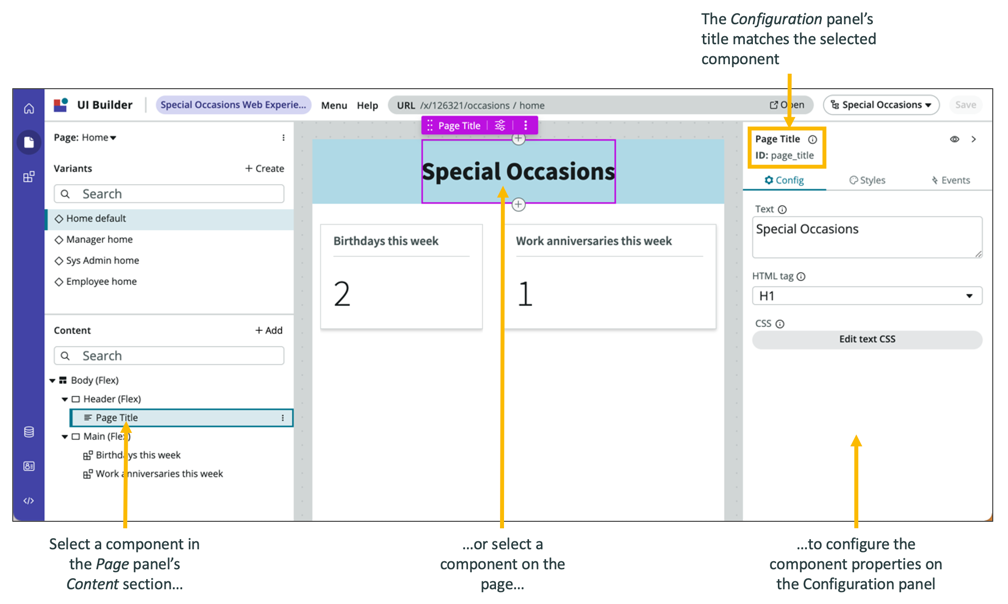 Navigating UI Builder | ServiceNow Developers