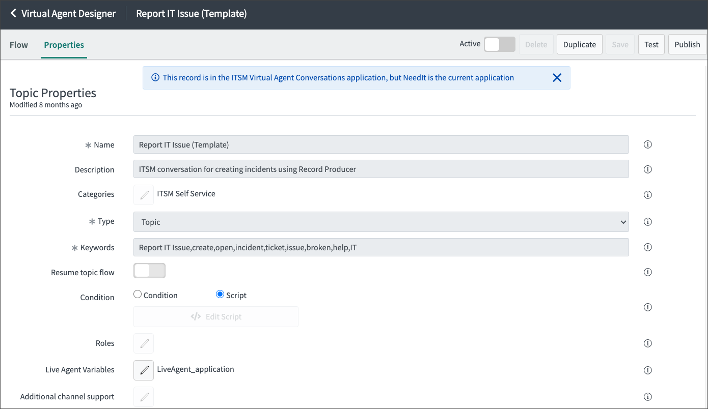 Virtual Agent Designer | ServiceNow Developers